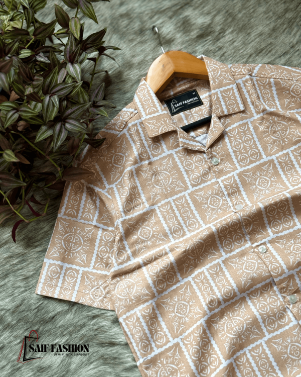 DROP SHOULDER OVERSIZED CUBAN SHIRT - Creamy Beige