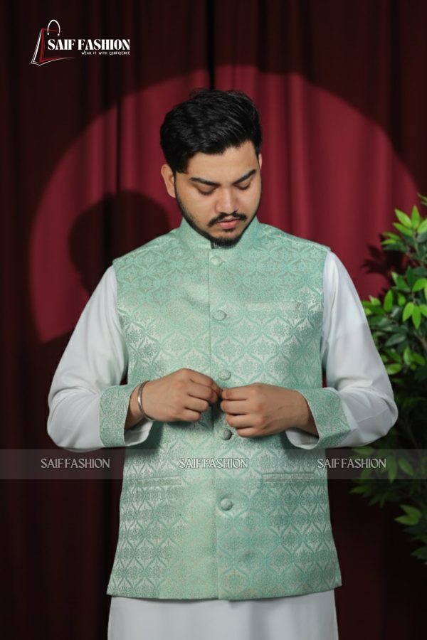 Exclusive Katan Koti-Panjabi Set Collection - SEAFOAM GREEN