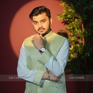 Exclusive Katan Koti-Panjabi Set Collection - MINT GREEN