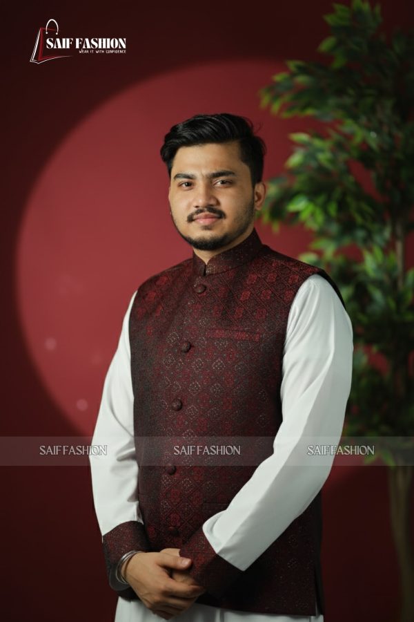 Exclusive Katan Koti-Panjabi Set Collection - DEEP MAROON
