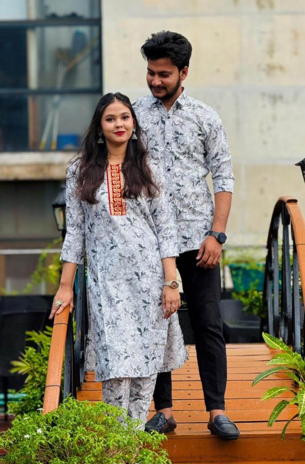 👫সেলোয়ার-কামিজ শার্ট ম্যাচিং কাপল ড্রেস। ৮১৪