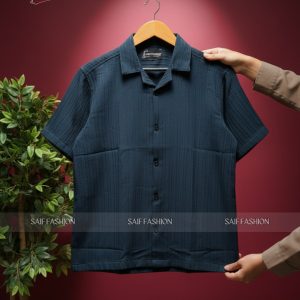 DROP SHOULDER OVERSIZED CUBAN SHIRT - Deep Teal