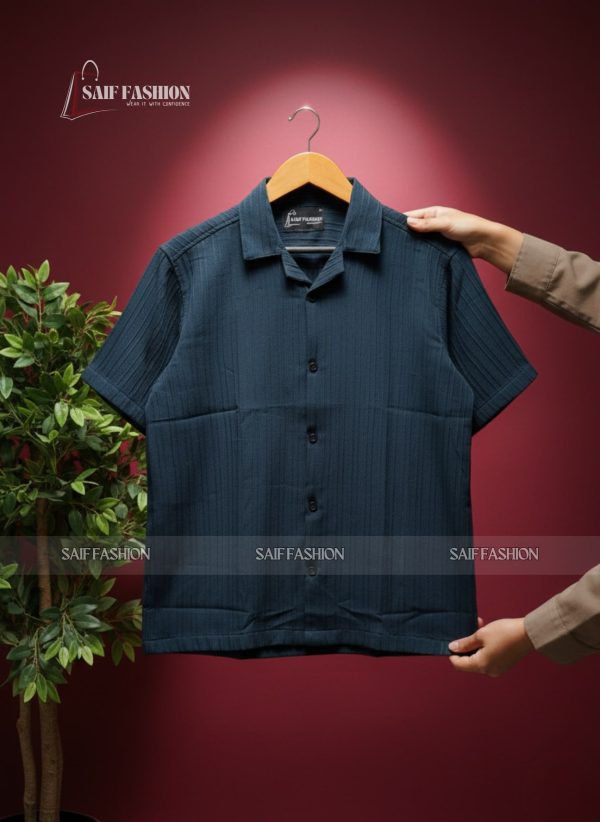 DROP SHOULDER OVERSIZED CUBAN SHIRT - Deep Teal