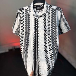 DROP SHOULDER OVERSIZED CUBAN SHIRT - 0354