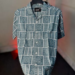 DROP SHOULDER OVERSIZED CUBAN SHIRT - 0353