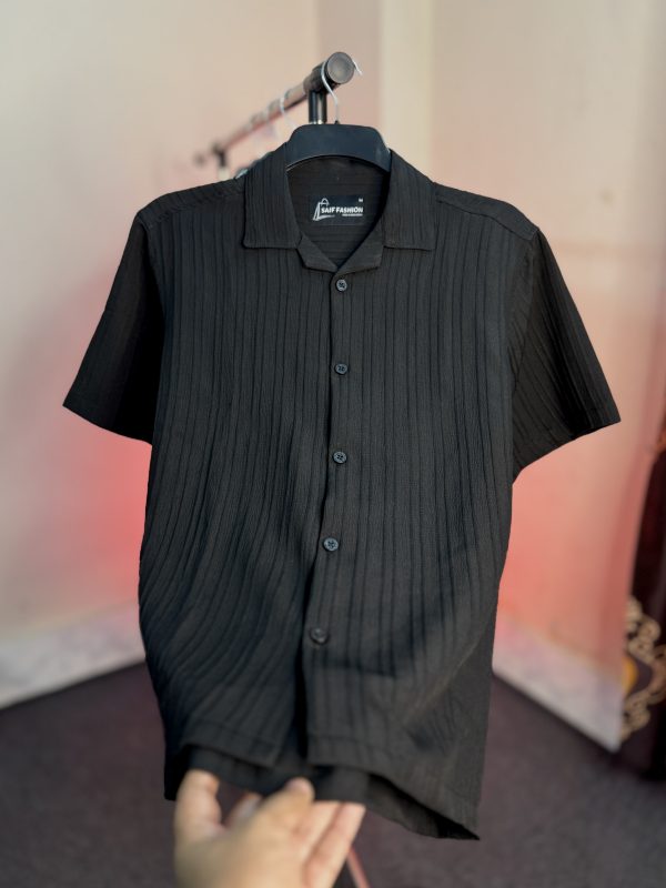 DROP SHOULDER OVERSIZED CUBAN SHIRT - 0350