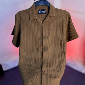 DROP SHOULDER OVERSIZED CUBAN SHIRT - 0352