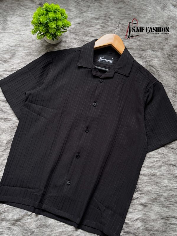 DROP SHOULDER OVERSIZED CUBAN SHIRT - 0350 - Image 3