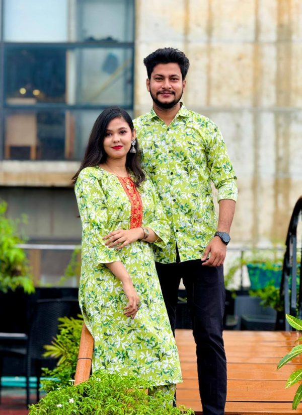 👫সেলোয়ার-কামিজ শার্ট ম্যাচিং কাপল ড্রেস। ৮১১