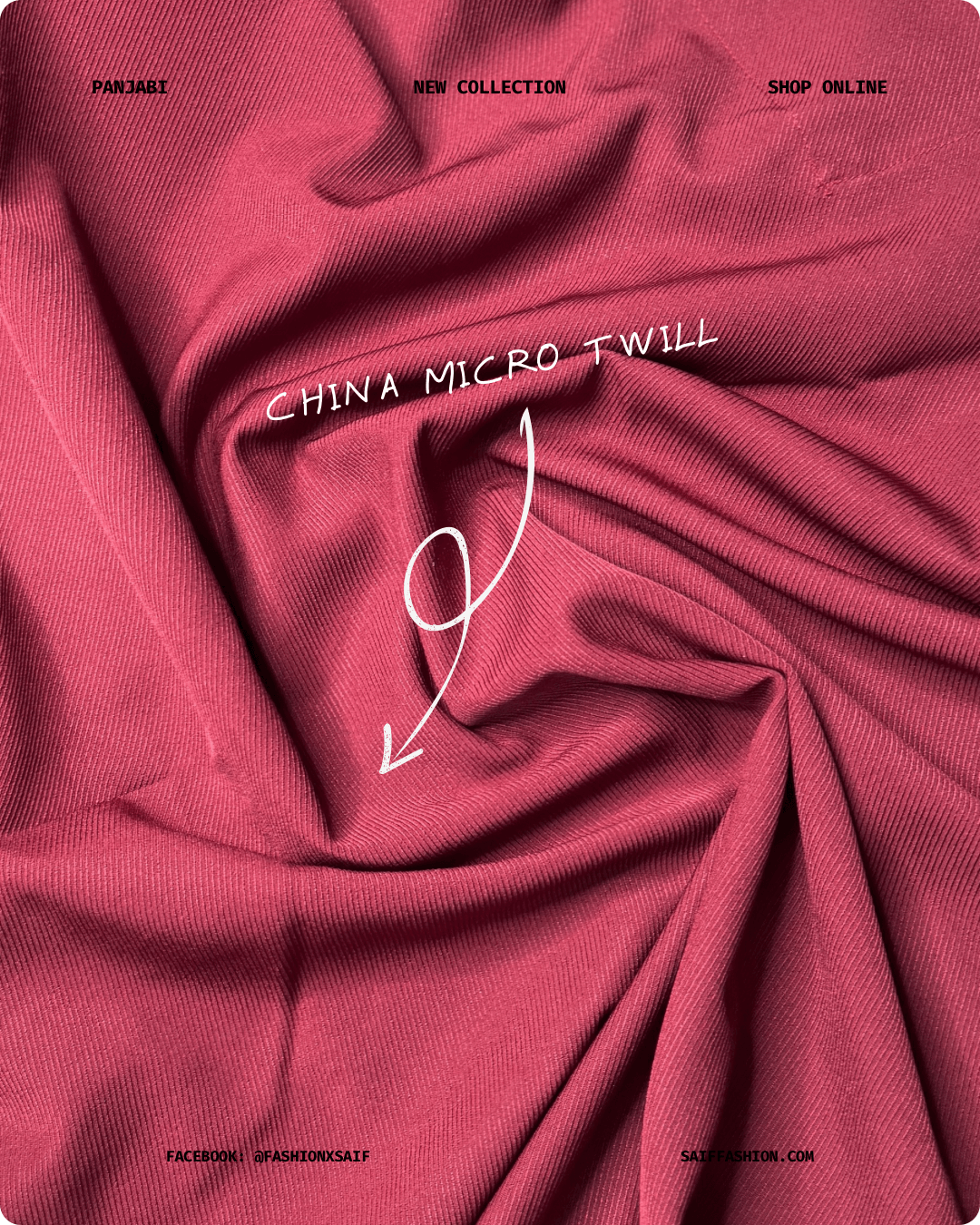 4. Men's Premium Panjabi - Textured Weave - Dark Maroon - Image 5