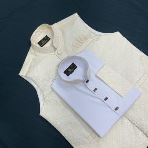 Exclusive Sherwani Katan Waistcoat-Panjabi Set - CODE_c301